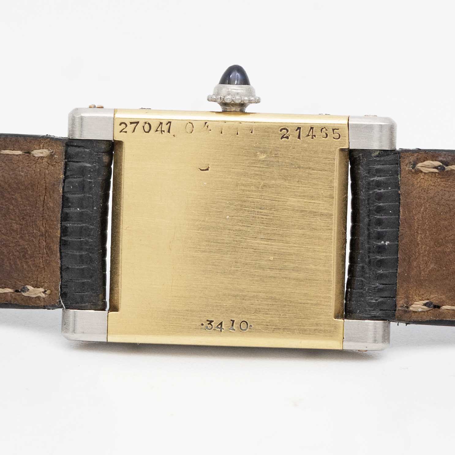 A FINE & VERY RARE PLATINUM & 18K SOLID GOLD CARTIER TANK NORMALE WRIST WATCH CIRCA 1929 Movement: - Image 7 of 11