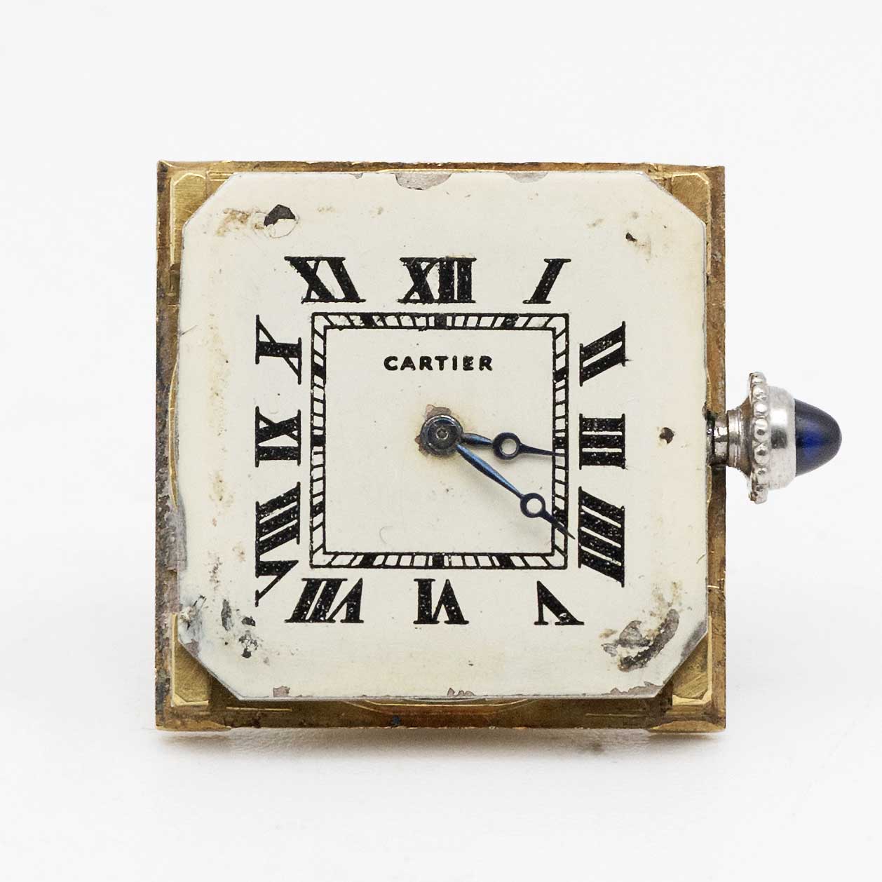 A FINE & VERY RARE PLATINUM & 18K SOLID GOLD CARTIER TANK NORMALE WRIST WATCH CIRCA 1929 Movement: - Image 9 of 11