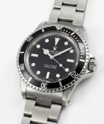 A GENTLEMAN'S STAINLESS STEEL ROLEX OYSTER PERPETUAL SUBMARINER BRACELET WATCH CIRCA 1968, REF. 5513