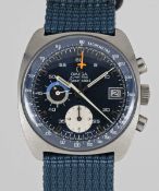 A GENTLEMAN'S STAINLESS STEEL OMEGA SEAMASTER AUTOMATIC CHRONOGRAPH BRACELET WATCH DATED 1979,