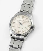 A GENTLEMAN'S STAINLESS STEEL ROLEX OYSTER ROYAL BRACELET WATCH CIRCA 1956, REF. 6444 WITH  3-6-9 