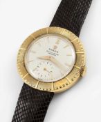 A RARE GENTLEMAN'S 18K SOLID GOLD ROLEX OFFICIALLY CERTIFIED CHRONOMETER WRIST WATCH CIRCA 1953,