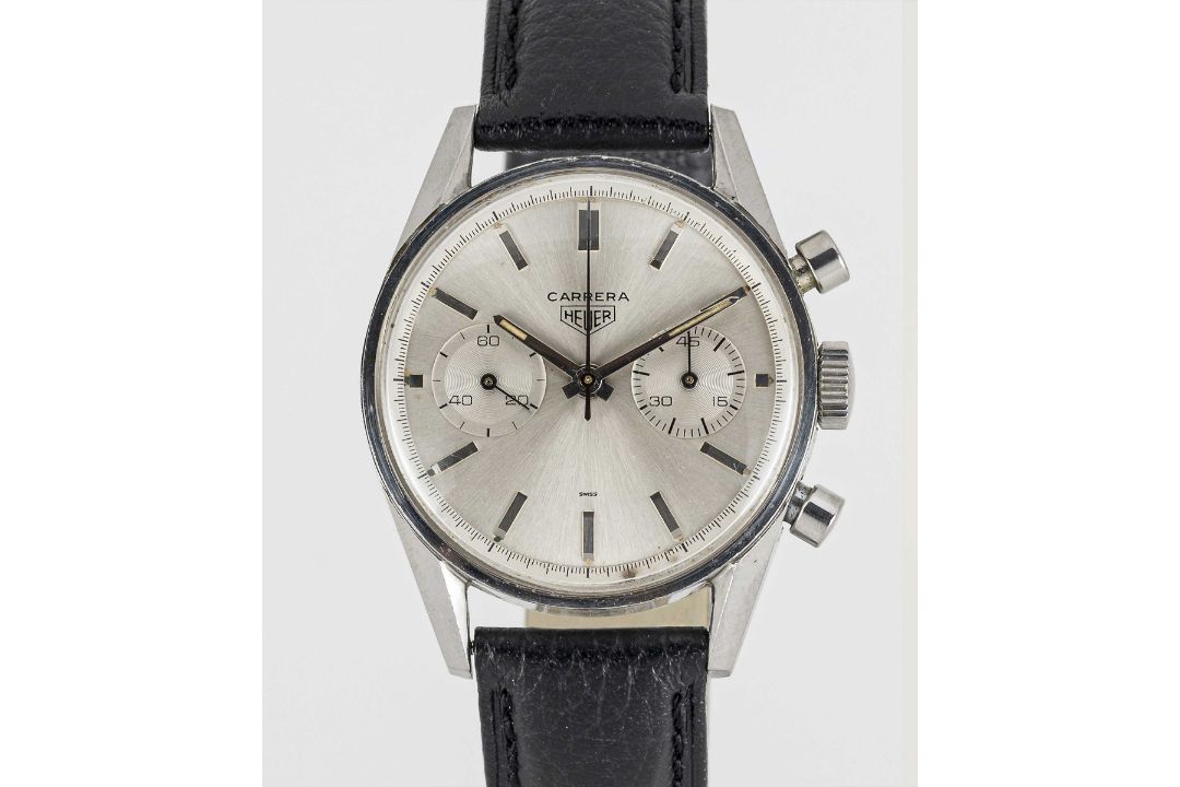 A GENTLEMAN'S STAINLESS STEEL HEUER CARRERA CHRONOGRAPH WRIST WATCH CIRCA 1960s, REF. 3647 S WITH - Image 1 of 8