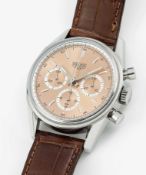 A RARE GENTLEMAN'S STAINLESS STEEL HEUER CARRERA CHRONOGRAPH WRIST WATCH DATED 2001, REF. CS3112