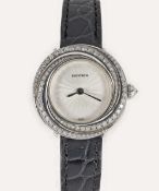 A LADIES 18K SOLID WHITE GOLD & DIAMOND CARTIER TRINITY WRIST WATCH CIRCA 2000s, REF. 2444 Movement: