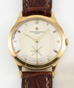 A FINE GENTLEMAN'S 18K SOLID GOLD VACHERON & CONSTANTIN WRIST WATCH CIRCA 1950s, REF. 4874 WITH 
