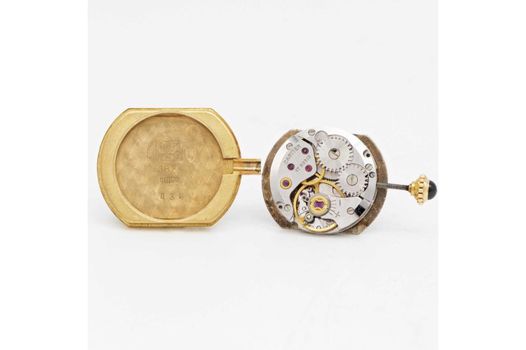 A LADIES 18K YELLOW & WHITE GOLD CARTIER PARIS ELLIPSE WRIST WATCH CIRCA 1970s, REF. 6711 - Image 8 of 10