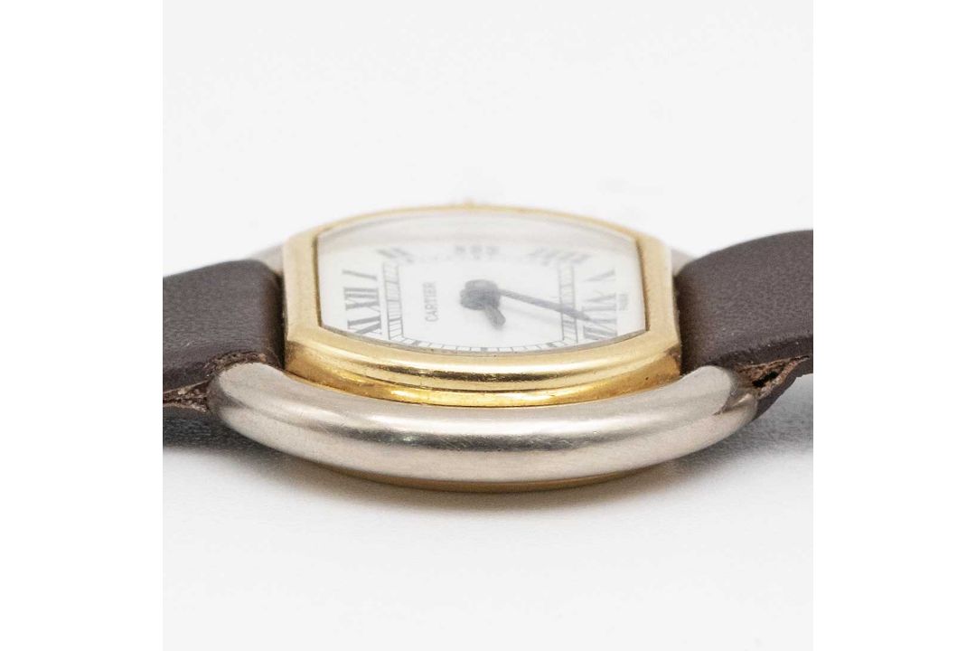 A LADIES 18K YELLOW & WHITE GOLD CARTIER PARIS ELLIPSE WRIST WATCH CIRCA 1970s, REF. 6711 - Image 10 of 10