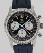 A GENTLEMAN'S STAINLESS STEEL BREITLING NAVITIMER CHRONOGRAPH WRIST WATCH CIRCA 1962, REF. 806