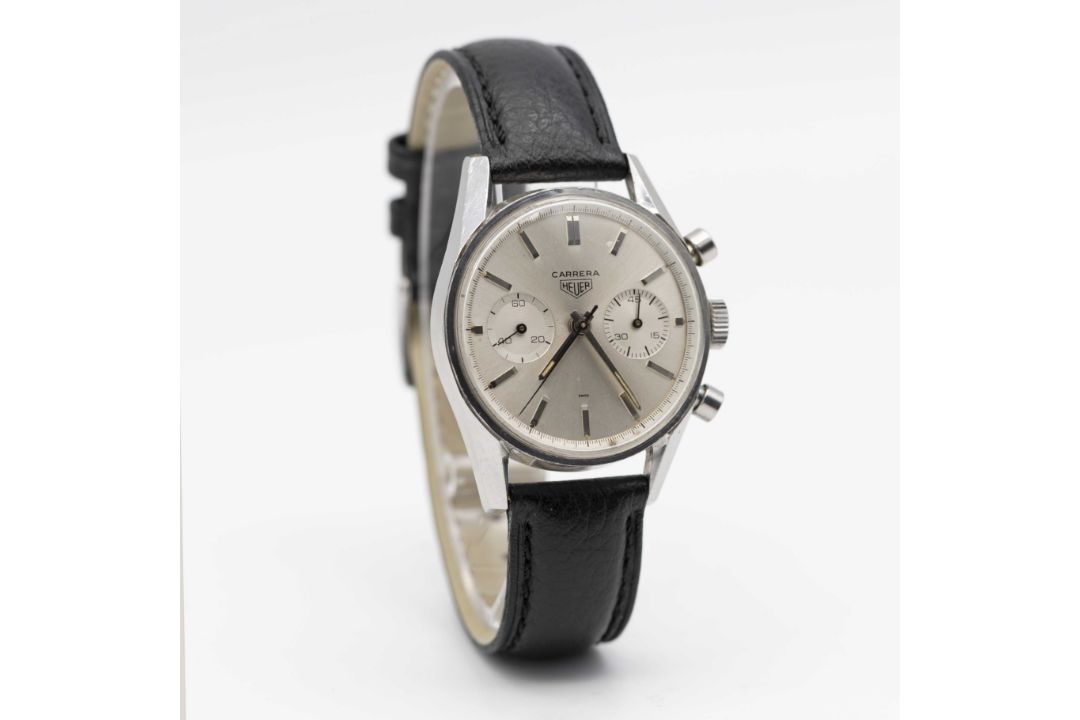 A GENTLEMAN'S STAINLESS STEEL HEUER CARRERA CHRONOGRAPH WRIST WATCH CIRCA 1960s, REF. 3647 S WITH - Image 4 of 8
