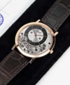 A FINE GENTLEMAN'S 18K SOLID ROSE GOLD PIAGET ALTIPLANO ULTRA SLIM WRIST WATCH DATED 2014, REF.
