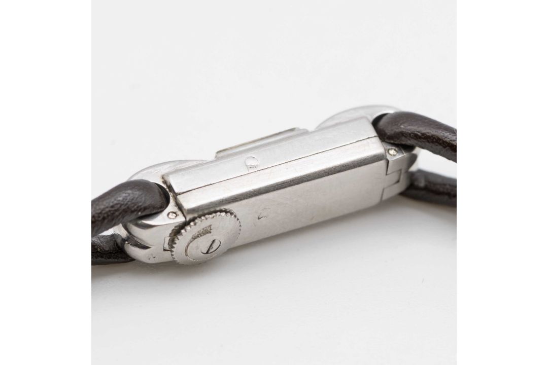 A FINE & RARE LADIES PLATINUM CARTIER FRANCE BACK WIND WRIST WATCH CIRCA 1930, THE SMALLEST EWC BACK - Image 10 of 11
