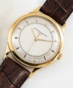 A FINE GENTLEMAN'S 18K SOLID GOLD VACHERON & CONSTANTIN CENTRE SECONDS WRIST WATCH CIRCA 1950s, REF.