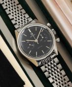 A RARE GENTLEMAN'S STAINLESS STEEL OMEGA DE VILLE CHRONOGRAPH BRACELET WATCH CIRCA 1968, REF. 145.