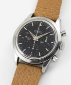 A RARE GENTLEMAN'S STAINLESS STEEL RODANIA GEOMETER CHRONOGRAPH WRIST WATCH CIRCA 1954, REF. 5621