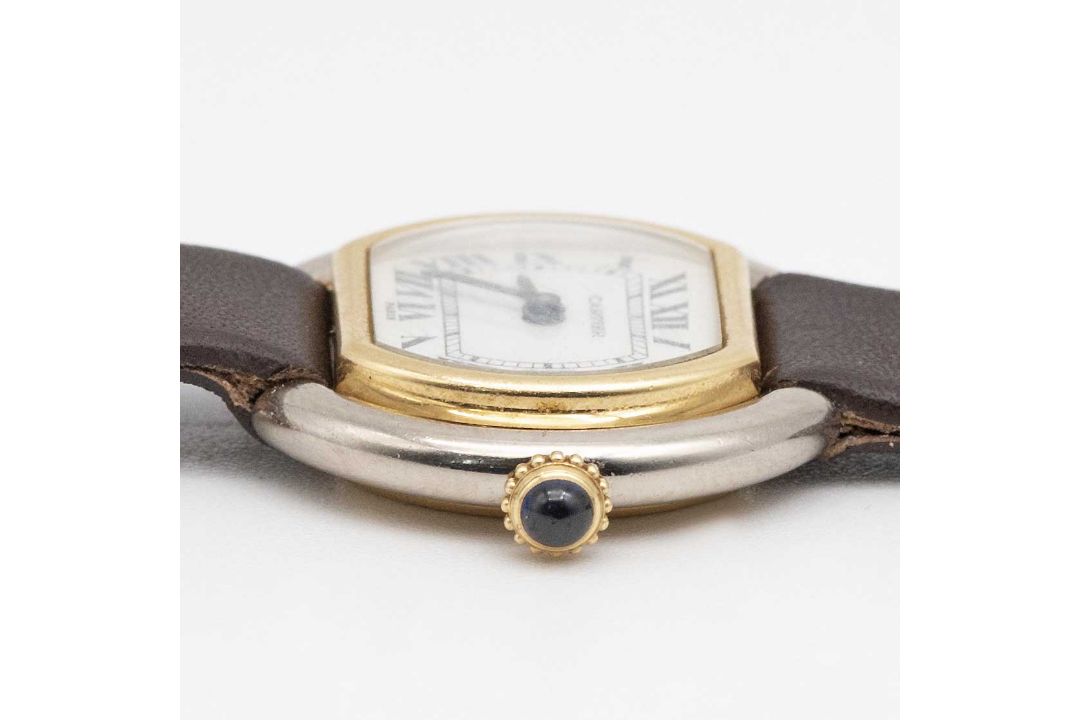 A LADIES 18K YELLOW & WHITE GOLD CARTIER PARIS ELLIPSE WRIST WATCH CIRCA 1970s, REF. 6711 - Image 9 of 10