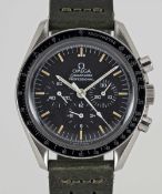 A GENTLEMAN'S STAINLESS STEEL OMEGA SPEEDMASTER PROFESSIONAL 