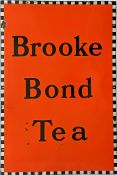 1950s/60s enamel ADVERTISING SIGN 'Brooke Bond Tea'. Size: 20