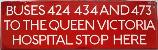 London Transport bus stop enamel G-PLATE 