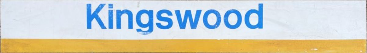 Connex South Central STATION PLATFORM SIGN from Kingswood station on the former Chipstead Valley