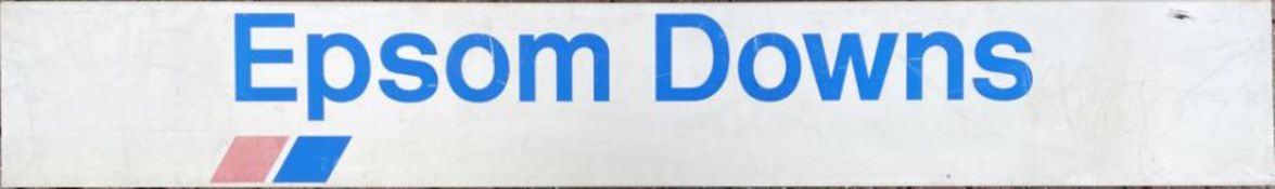 Network South East STATION PLATFORM SIGN from Epsom Downs station on the branch line from Sutton.