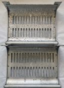 Pair of London Underground Metropolitan Line A-Stock aluminium LUGGAGE RACKS. They measure 16