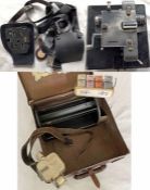 Quantity of ticket machine items (7+) comprising a London Transport Gibson ticket-machine WEBBING