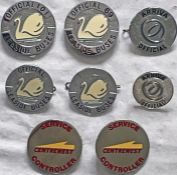 Selection (8) of privatisation-era London buses OFFICIALS' PLATES AND BADGES comprising examples