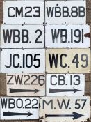 Selection (10) of London Underground and Southern Railway enamel SIGNAL IDENTIFICATION PLATES
