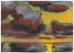 Emil Nolde. „Marschlandschaft mit Abendhimmel“. Um 1925/30
