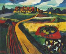 Josef Scharl. „Landshut/Feldweg mit Komposthaufen“. 1938