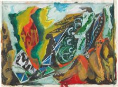 Ernst Wilhelm Nay. „Landschaft mit Kathedrale“. 1946