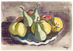Karl Schmidt-Rottluff. Stillleben mit Äpfeln und Birnen.