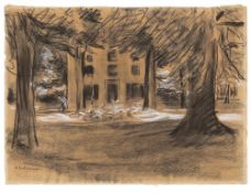 Max Liebermann. „Haus hinter Bäumen – Die Villa Oud-Bussem in Huizen“. 1901