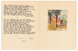 Hermann Hesse. Müssige Gedanken (Haus zwischen zwei Palmen). 1940