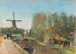 Lesser Ury. „Am Kanal, Holland“. 1913