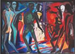 Helmut Middendorf. ”City of the red nights II.”. 1982