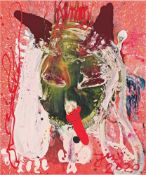 Jonathan Meese. ”Wildkatze will Dich anspielen, wie the FOG! (Anspitzerin der K.U.N.S.T.)”. 2020