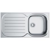 NEW (FR39) Franke, Compact Plus CPX P 611 965, Stainless Steel, 1 Bowl, Inset, Left Drainer. ...