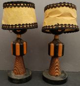 Antique Vintage Table Lights Ethnic Caricatures