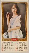 Vintage 1974 Coca Cola Wall Calendar