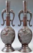 Pair of Meiji bronzes