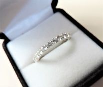 Sterling Silver White Topaz Eternity Ring