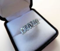 2.8 Carat Blue Topaz Sterling Silver Ring