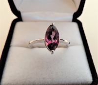 Sterling Silver Purple Tourmaline Ring