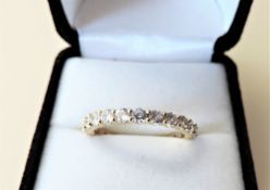 Sterling Silver Gilt White Topaz Eternity Ring