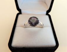 Sterling Silver 5.75 carat Mystic Topaz Ring