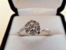 Sterling Silver Diamond Ring