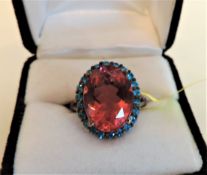 Pink Tourmaline 925 Sterling Silver Ring