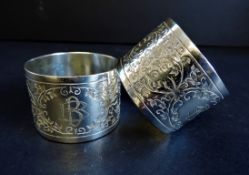 Pair of Silver Napkin Rings